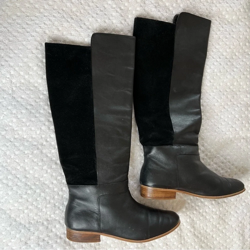 ! KATE SPADE SATURDAY - Leather & Suede Riding Boots